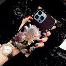 Load image into Gallery viewer, Luxury  Flower Square Phone Case for iPhone
