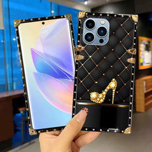 Load image into Gallery viewer, Luxury Diamond   square phone case for samsung
