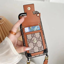 Load image into Gallery viewer, Card hold body-cross leather phone case for iphone
