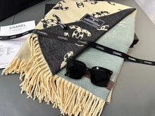 Load image into Gallery viewer, New Luxury autumn and winter Stitching color cashmere warm shawl tassel scarf
