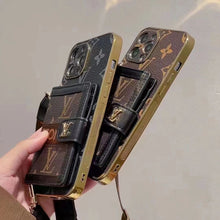 Load image into Gallery viewer, Card hold body-cross leather phone case for iphone
