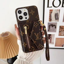 Load image into Gallery viewer, Tri-fold zipper phone case for samsung
