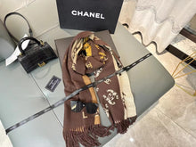 Load image into Gallery viewer, New Luxury autumn and winter Stitching color cashmere warm shawl tassel scarf
