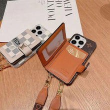 Load image into Gallery viewer, Card hold body-cross leather phone case for samsuang
