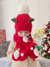 Load image into Gallery viewer, New 3-piece set of children&#39;s Christmas scarves
