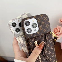 Load image into Gallery viewer, Tri-fold zipper phone case for iphone
