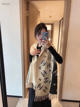 Load image into Gallery viewer, New Luxury autumn and winter Stitching color cashmere warm shawl tassel scarf
