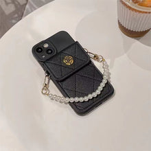 Load image into Gallery viewer, Luxury pearl chain phone case for iphone
