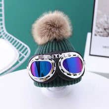 Load image into Gallery viewer, New Skiing with glasses knitted Kids hat
