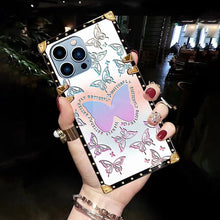 Load image into Gallery viewer, Luxury butterfly Square  Phone Case for iPhone
