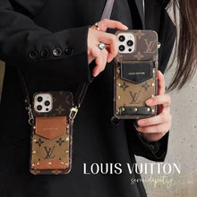 Load image into Gallery viewer, Card hold body-cross leather phone case for iphone
