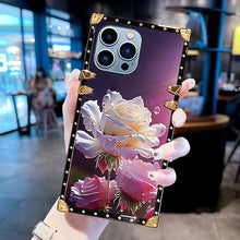 Load image into Gallery viewer, Luxury  Flower Square Phone Case for iPhone
