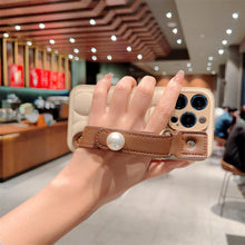 Load image into Gallery viewer, Wrist Band Leather Phone Case
