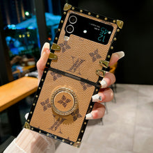 Load image into Gallery viewer, Folding Samsung zflip leather protective case
