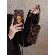 Load image into Gallery viewer, Card hold body-cross leather phone case for iphone
