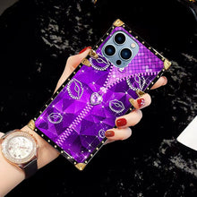 Load image into Gallery viewer, Luxury Diamond Square Phone Case for iPhone
