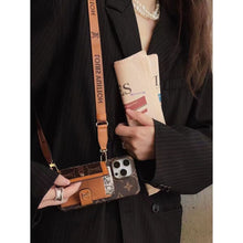 Load image into Gallery viewer, Card hold body-cross leather phone case for iphone
