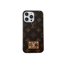 Load image into Gallery viewer, Leather label oil edge mobile phone case for iphone
