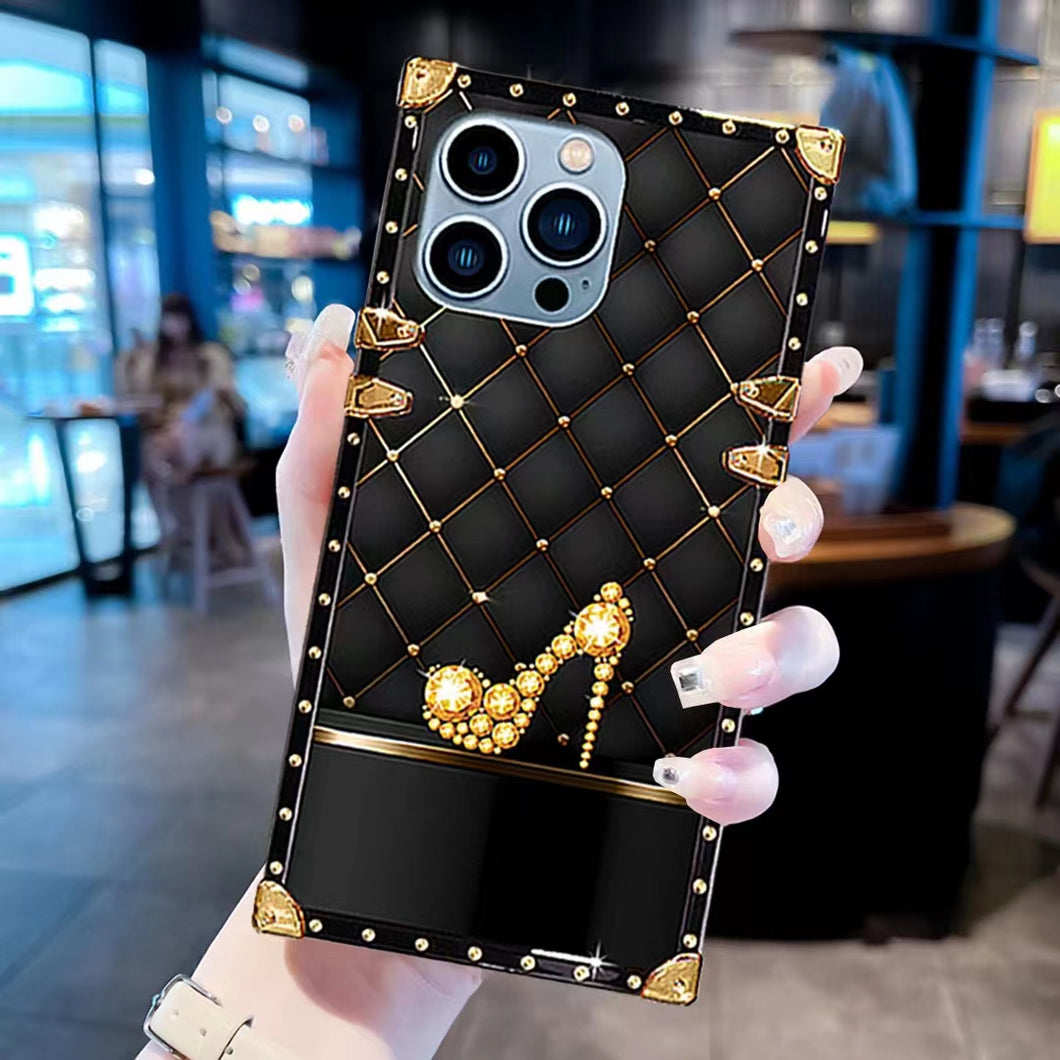 Luxury Diamond   square phone case for samsung