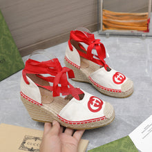 Load image into Gallery viewer, 2023 GG Cotton Canvas Sandals-S58
