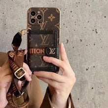 Load image into Gallery viewer, Card hold body-cross leather phone case for iphone
