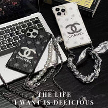 Load image into Gallery viewer, Luxury pearl chain phone case for iphone
