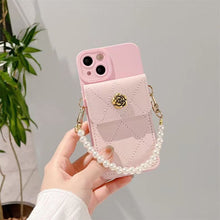 Load image into Gallery viewer, Luxury pearl chain phone case for iphone
