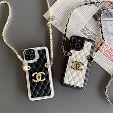 Load image into Gallery viewer, Luxury  Diamond Crossbody chain Phone Case for iPhone
