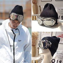 Load image into Gallery viewer, Fashion New Skiing with glasses knitted hat
