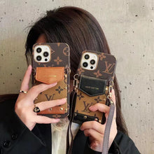 Load image into Gallery viewer, Card hold body-cross leather phone case for iphone
