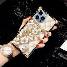 Load image into Gallery viewer, Luxury  Flower Square Phone Case for iPhone
