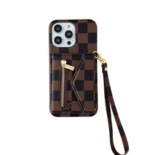 Load image into Gallery viewer, Tri-fold zipper phone case for iphone
