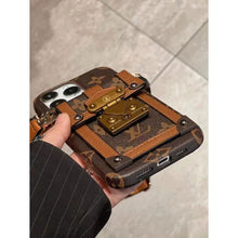 Load image into Gallery viewer, Card hold body-cross leather phone case for iphone
