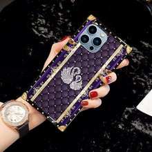 Load image into Gallery viewer, Luxury Diamond Square Phone Case for iPhone
