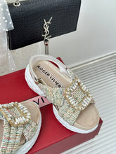 Load image into Gallery viewer, 2023 Diamond Buckle Silk Sandals-S33
