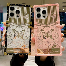 Load image into Gallery viewer, Luxury  butterfly Square Phone Case for iPhone
