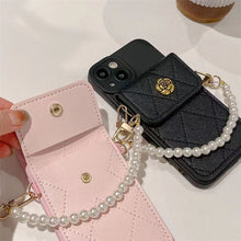 Load image into Gallery viewer, Luxury pearl chain phone case for iphone
