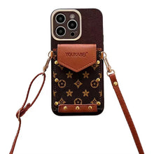 Load image into Gallery viewer, Luxury leather card case phone case for iphone
