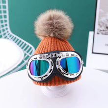 Load image into Gallery viewer, New Skiing with glasses knitted Kids hat
