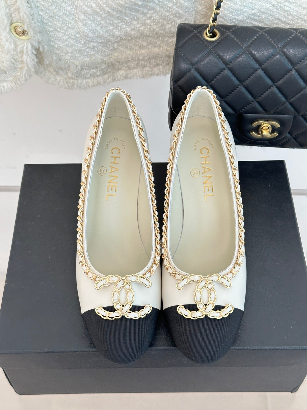 2023 CC Chain Double C Chunky Heel Shoes -S44