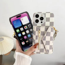 Load image into Gallery viewer, Tri-fold zipper phone case for iphone
