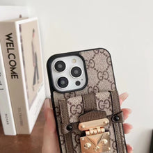 Load image into Gallery viewer, Card hold body-cross leather phone case for iphone
