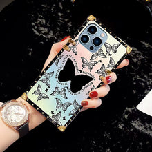 Load image into Gallery viewer, Luxury butterfly Square  Phone Case for iPhone
