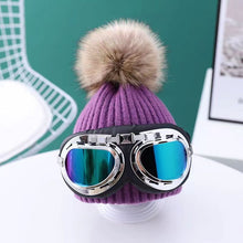 Load image into Gallery viewer, New Skiing with glasses knitted Kids hat
