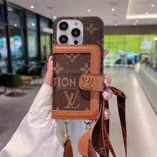 Load image into Gallery viewer, Card hold body-cross leather phone case for samsuang
