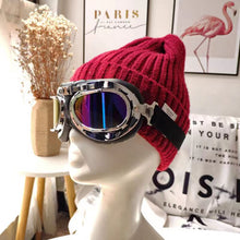 Load image into Gallery viewer, Fashion New Skiing with glasses knitted hat
