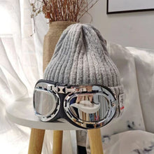 Load image into Gallery viewer, Fashion New Skiing with glasses knitted hat
