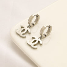 Load image into Gallery viewer, Xiaofeng Titanium Double C Earrings
