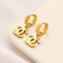 Load image into Gallery viewer, Xiaofeng Titanium Double C Earrings
