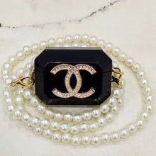 Load image into Gallery viewer, Luxury Crossbody Pearl chain Universal Airpods case
